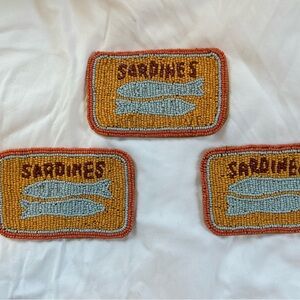 Anthropologie Beaded Coaster Set